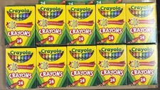 10 PACKS - Crayola 24 Count Box Assorted Colo...
