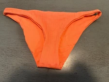 NEW gold ribbed L  SPACE swimsuit bikini bottom  size small