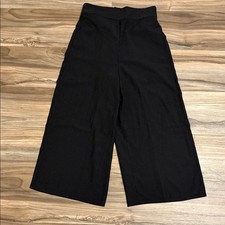 MADEWELL Women  s Sz. S Black Crepe Wide Leg High Rise Crop Pants Capsule