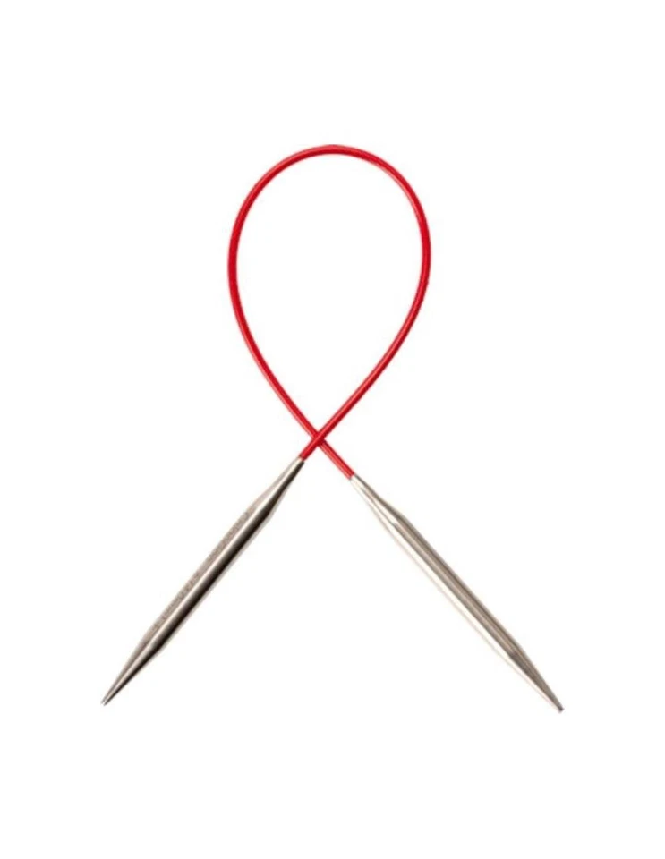 ChiaoGoo Aiguilles circulaires fixes métal Knit Red 23cm taille 2,5 - Photo 2/2