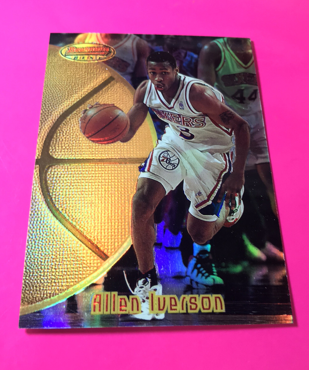 Allen Iverson 1997 Bowmans Best Preview Refractor Card # BBP1 RARE