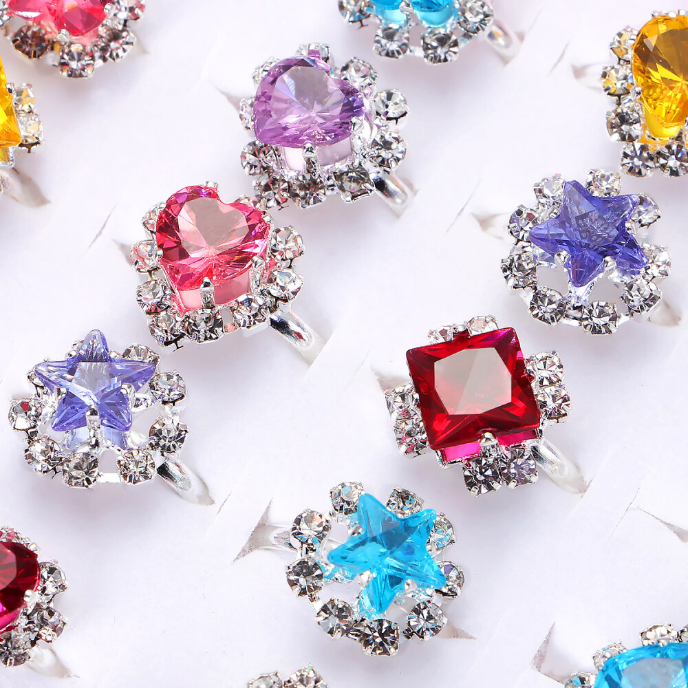 36pcs Children's Toys Rings Children Toys Rings Kids Jewelry For Girls