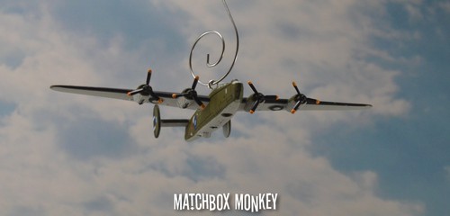 RAF Royal Air Force B-24D Liberator WWII Christmas Ornament Airplane B24 B 24 - Picture 10 of 11