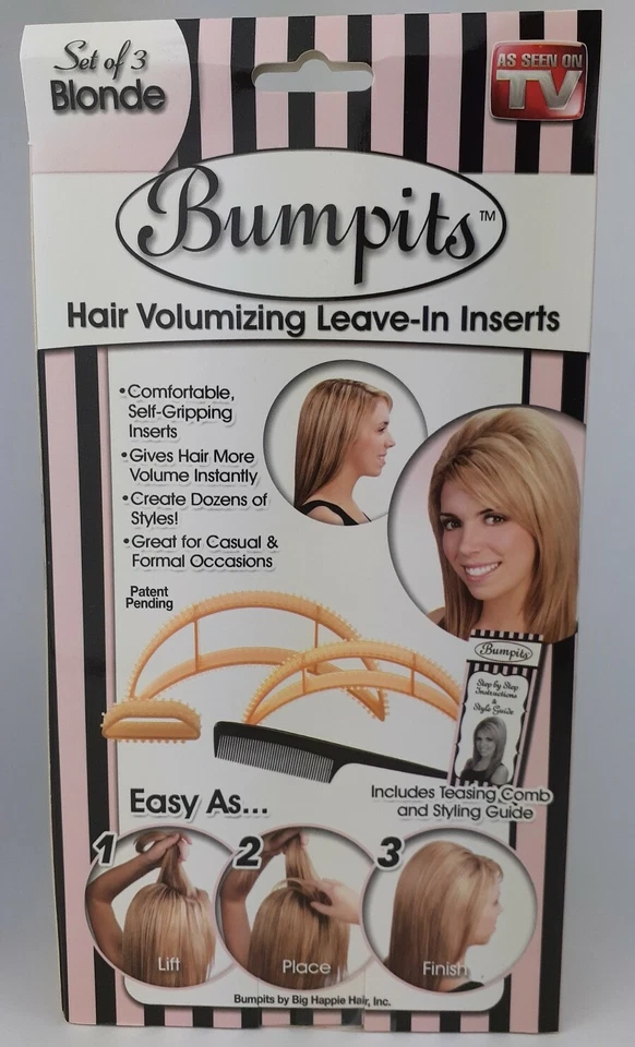 Inserciones voluminizadoras para cabello Bumpits - PAQUETE DE DOS - Rubio y marrón oscuro Mejor NUEVO Foto 3 de 4