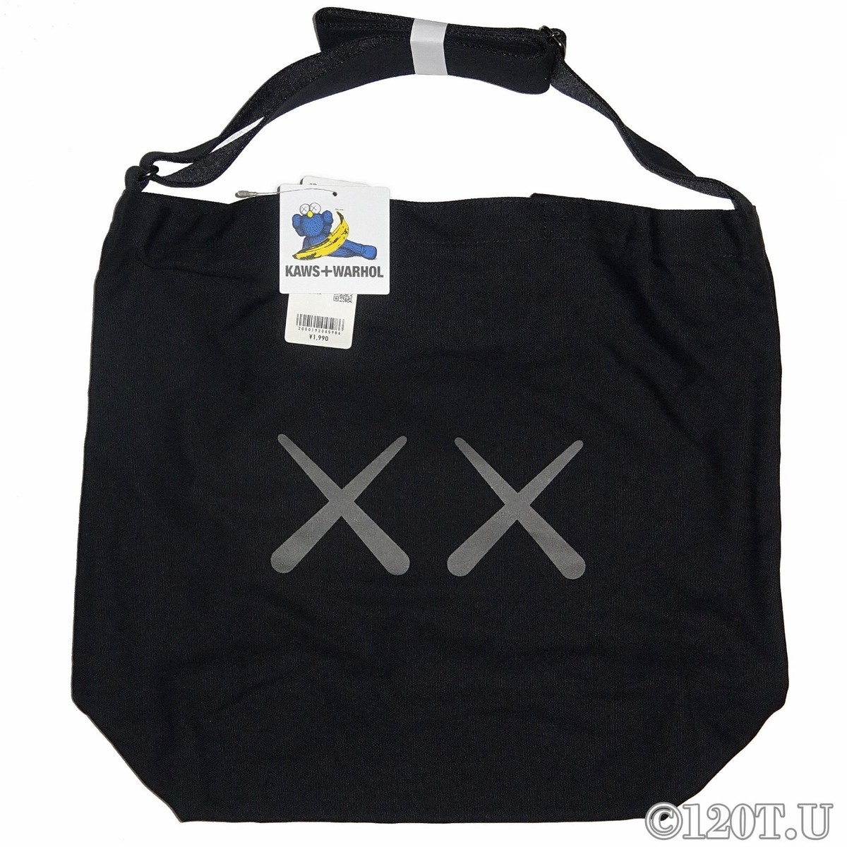 Uniqlo KAWS x Andy Warhol 2 Way Tote Bag Black Size 16.9 x15