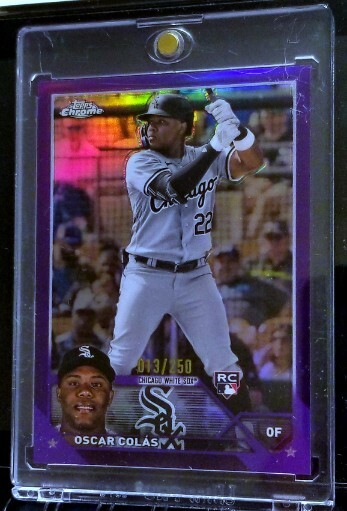 Oscar Colas 2023 Topps Chrome #145 Purple Refractor RC 13/250 Chicago White Sox