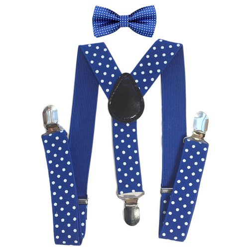 Children Kids Baby Elastic Suspenders Belt Bow Tie Set Boys Girls Bowtie Braces - Picture 12 of 33