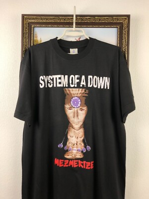 Vintage SOAD System Of A Down Band Shirt Black Rock Tee Mezmerize