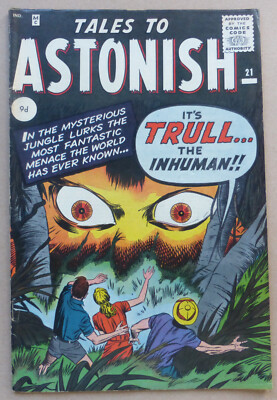 TALES TO ASTONISH #21, CLASSIC JACK KIRBY & STEVE DITKO ARTWORK, HIGH GRADE!!