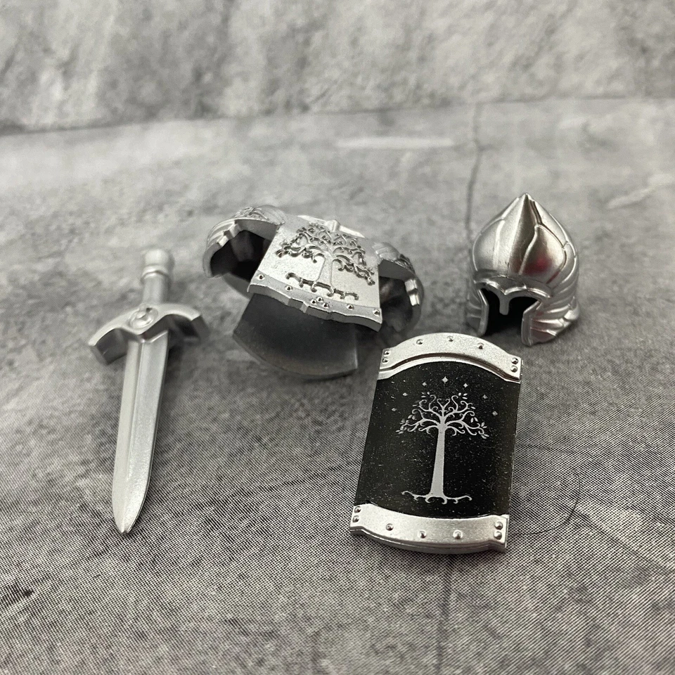 Paquete de 5 accesorios de armas multipack Gondor Knight para minifiguras BdB02 Lotr Foto 2 de 3
