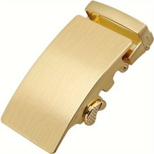 1PC Men Automatic Ratchet Belt Buckle Replacement Classic Zinc Alloy Gold Decor