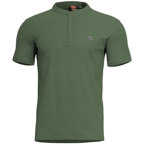 Chemise Militaire Tactique Homme Manches Courtes - Marque Pentagon, Camouflage Vert, 60% Coton 40% Polyester
