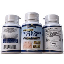 Colon Detox Cleanse Pills Lose Weight Loss Diet Slimming Fiber Organic Herbs 60