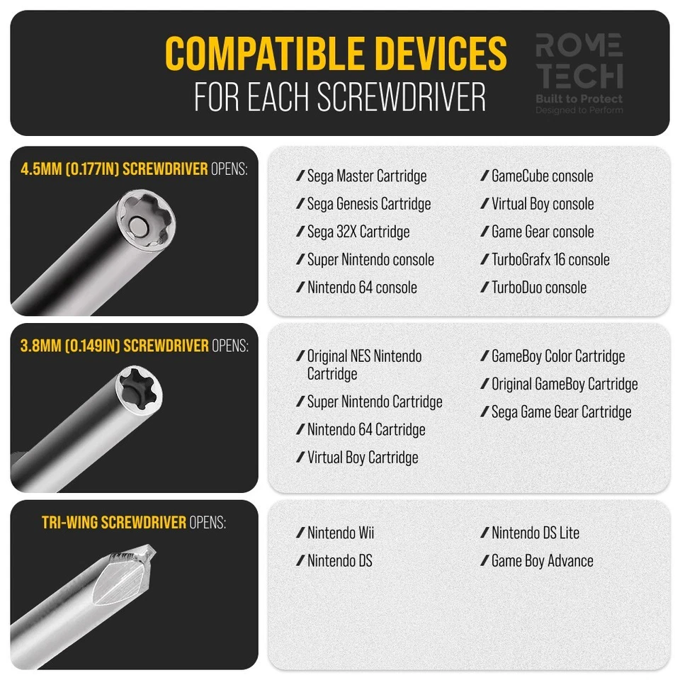 Gamebit Screwdriver 3.8 4.5mm for NES SNES N64 GameBoy GC Virtual Boy and Sega - Image 3 of 4