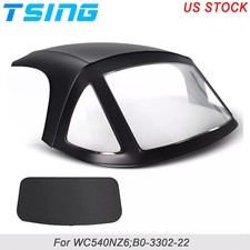 New Black Convertible Soft Top W 3pcs Windows For 1971-1980 Mg Mgb B0-3302-22