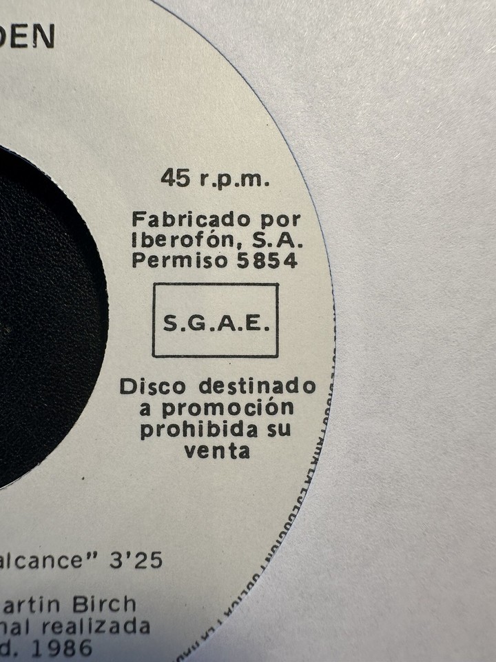 IRON MAIDEN WASTED YEARS ( Anos Perdidos ) . 7” Spanish Promo RARE eBay