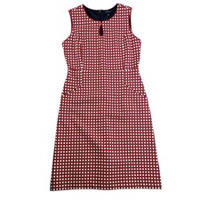 Lands' End NWT Women's Sleeveless Polka Dot Dress Red/White/Blue Size 4