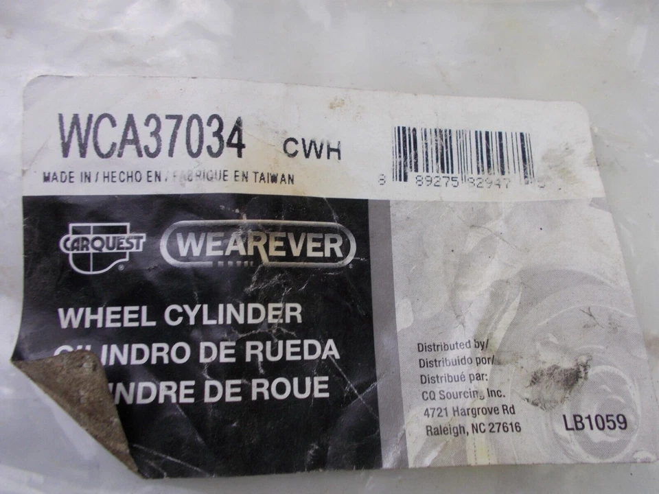 Cilindro de rueda de freno de tambor CARQUEST Wearever WCA37034 se adapta a; Ford Foto 4 de 4