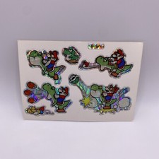 RARE Vintage 1994 PVI Mario Yoshi Prism Vending Sticker Nintendo Mario Bros (3)