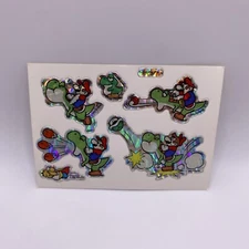 RARE Vintage 1994 PVI Mario Yoshi Prism Vending Sticker Nintendo Mario Bros (3)