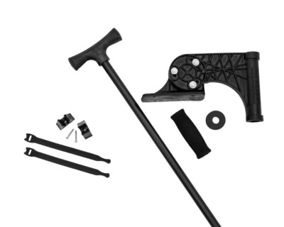 8 feet Stick It Anchor Pin Rod with the BRAKE Bracket - Black Pin, Black Brake
