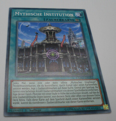 Yu-Gi-Oh Karte - Mythische Institution - Zauberkarte - grün - Yugioh Neu