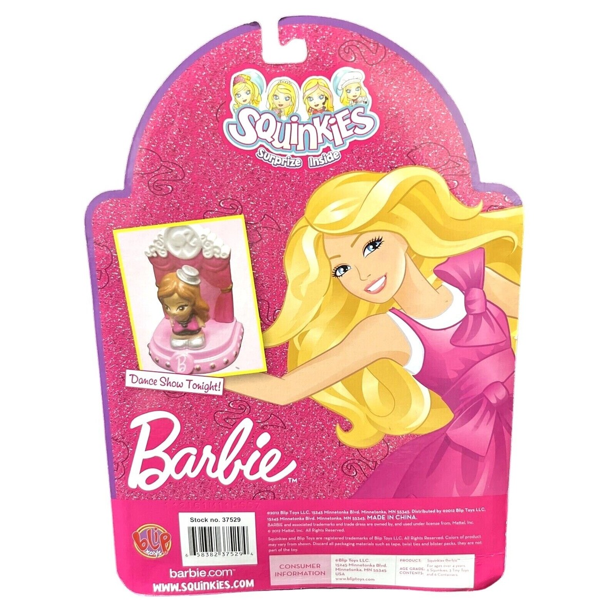 Barbie Squinkies Surprize Series 7 Doll lightful Dance 9 Squinkies