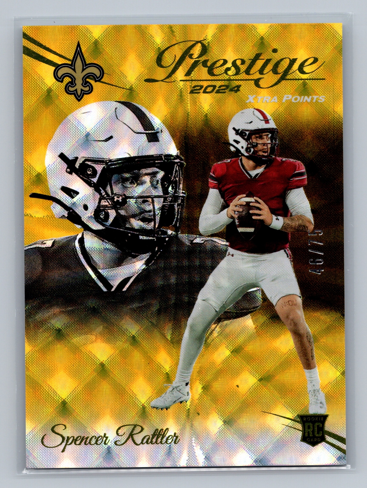 2024 Panini Prestige #359 Spencer Rattler Gold Xtra Points #/75
