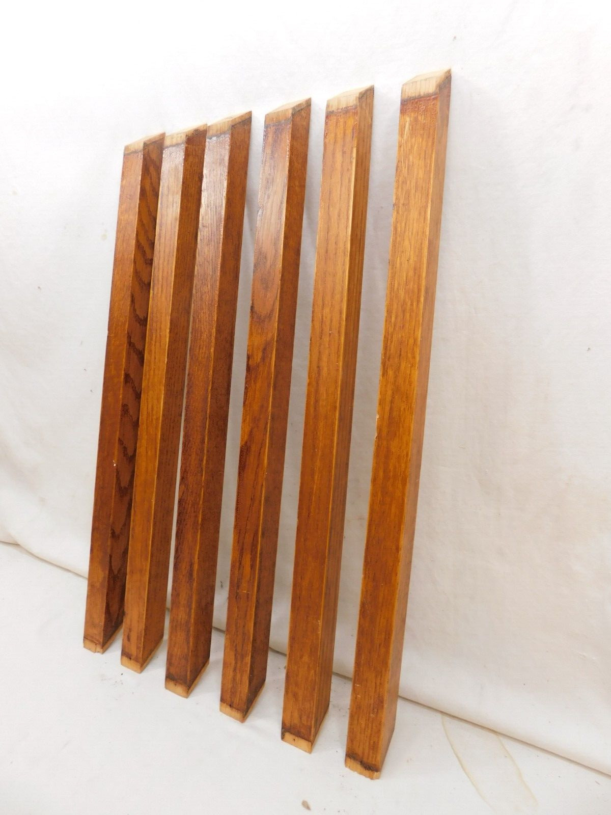 Six 1900's Antique BALUSTERS Stair Railing OAK Square CRAFTSMAN / MISION Style