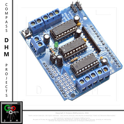 AZDelivery L293D Motor Driver Shield Per Arduino | Controllo 4 Motori DC/Stepper | Con E-Book - Foto 3