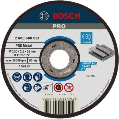 Bosch PRO A30S BF flache Metalltrennscheibe 100 mm