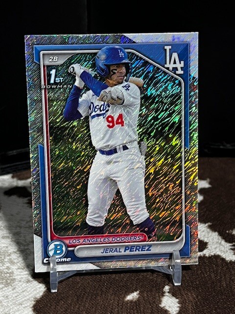 2024 Bowman Chrome #BCP-158 Jeral Perez 1st Bowman Shimmer Refractor