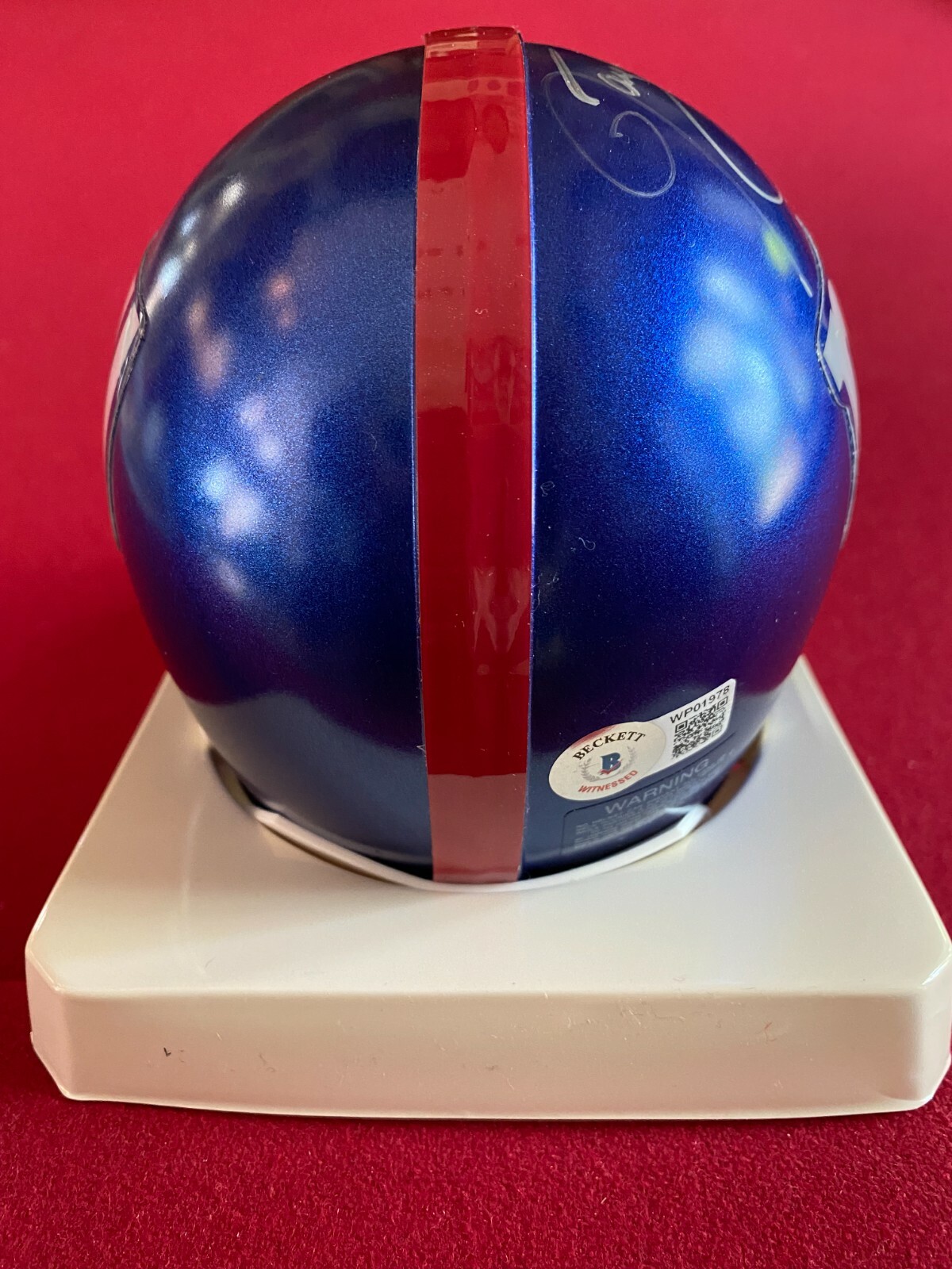 Lawrence Taylor Autographed Signed "" (Beckett) 2-Inscription Mini Helmet (Scarce) 