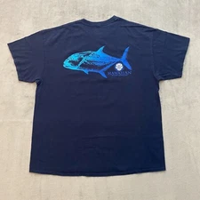 Vintage HAWAIIAN ISLAND CREATIONS T Shirt XL GIANT TREVALLEY ULUA Short Sleeve