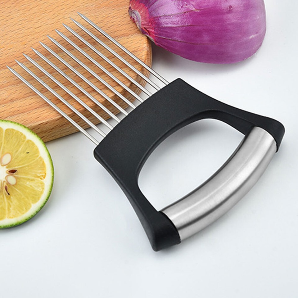 Onion Slice Holder Stainless Steel Food Slicers Assistant for Onion