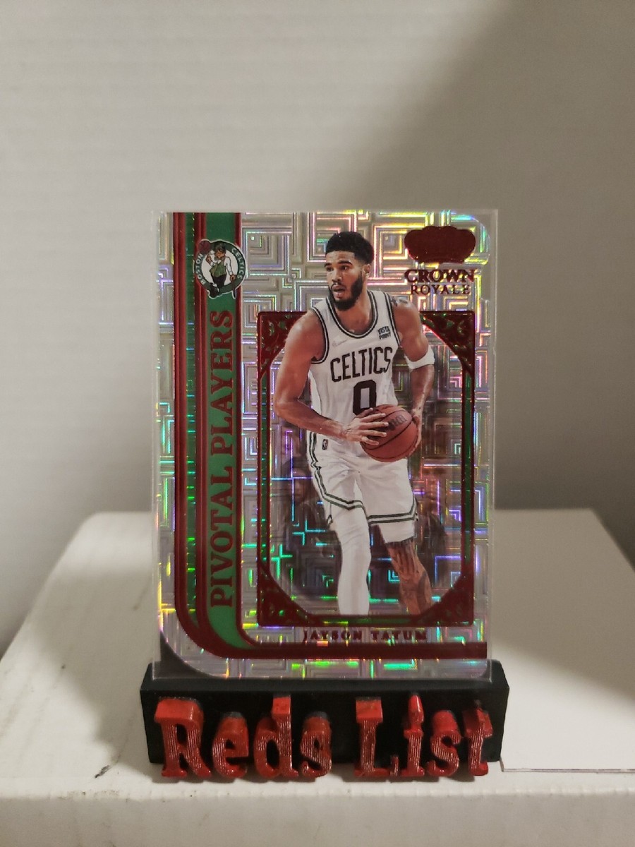 2021-22 Panini Crown Royale Pivotal Players Asia Red Jayson Tatum 