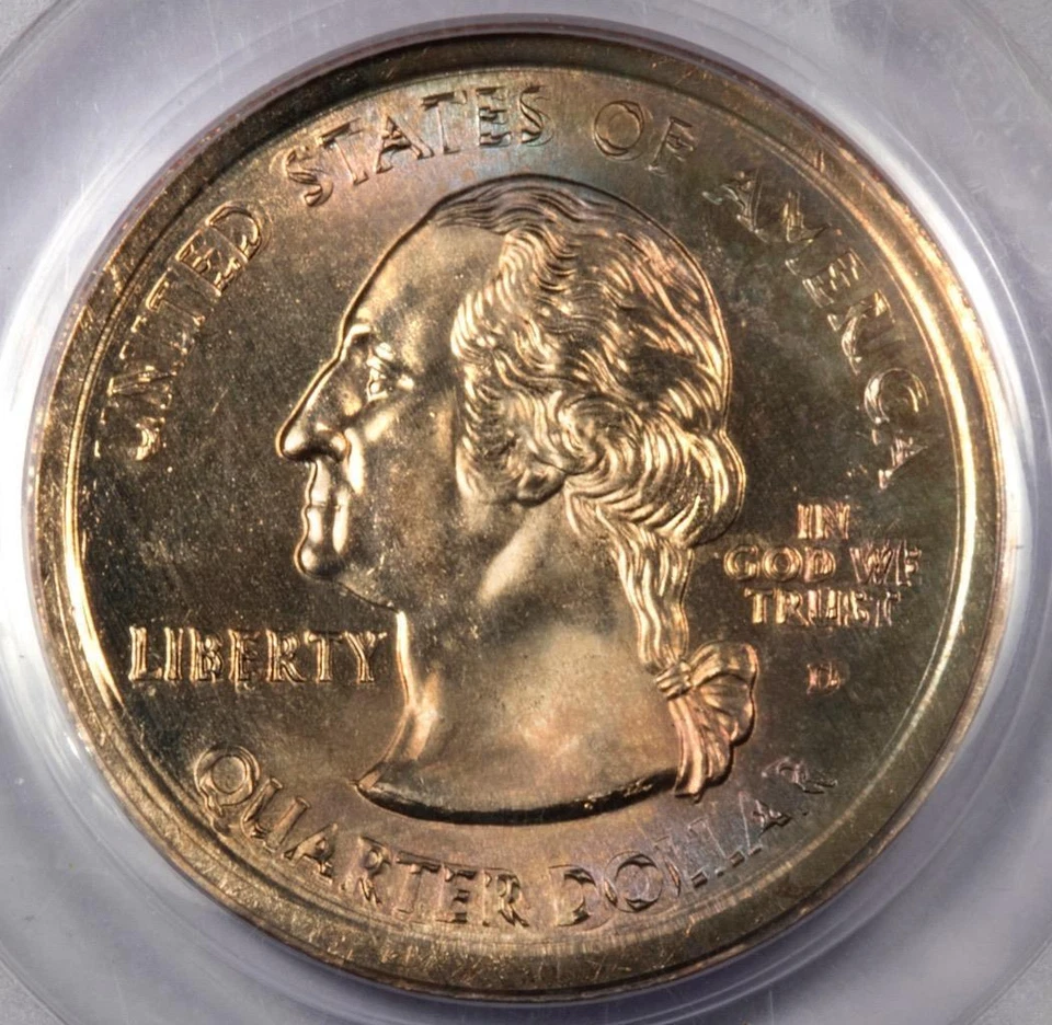 2007 D PCGS MS66 Double Struck Broadstruck Type 1 Blank Utah Quarter Mint Error - Image 3 of 4