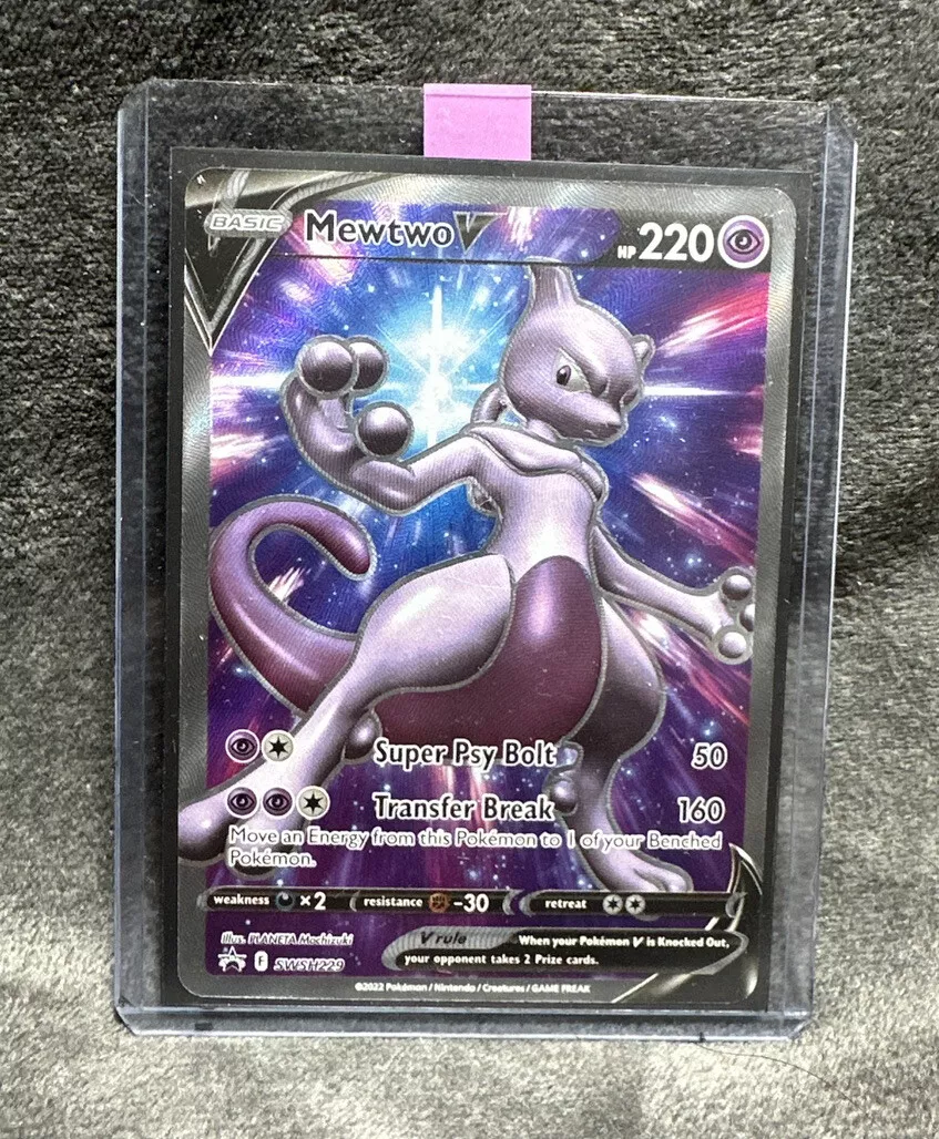 Pokemon Go Mewtwo V - Full Art - Black Star Promo SWSH229 - Near Mint/Mint