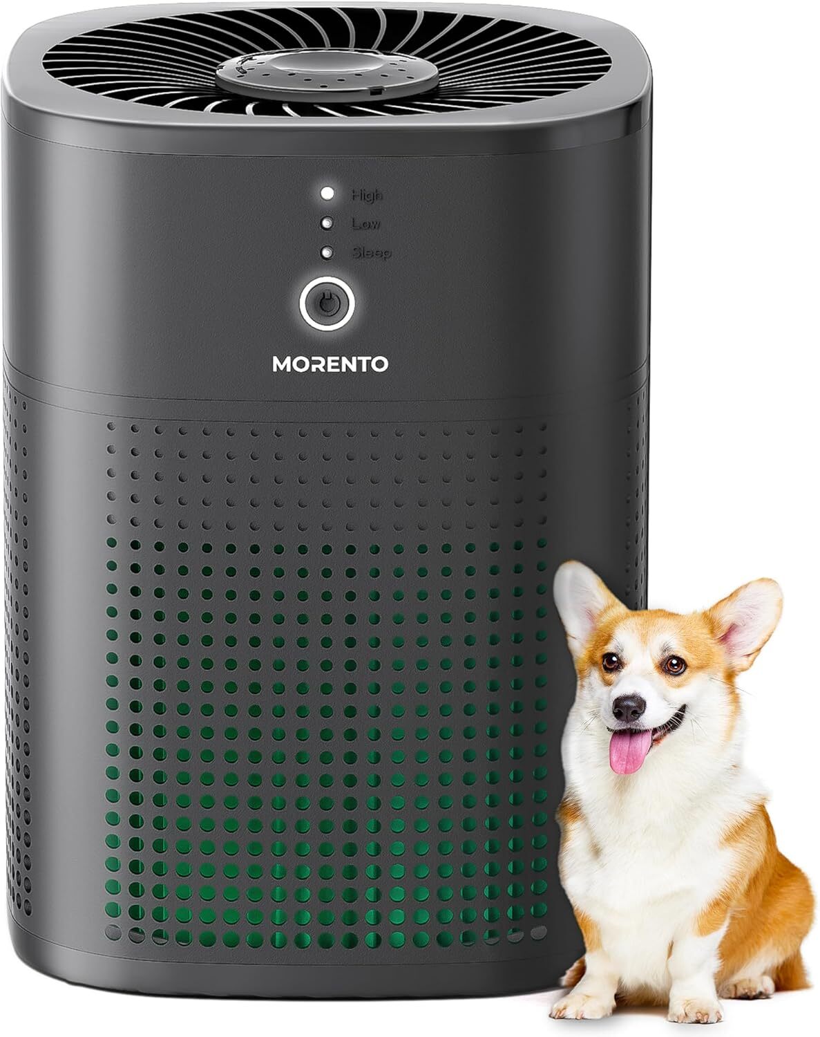 MORENTO Air Purifiers for Bedroom, Room Air Purifier HEPA Filter for Smoke, Pet
