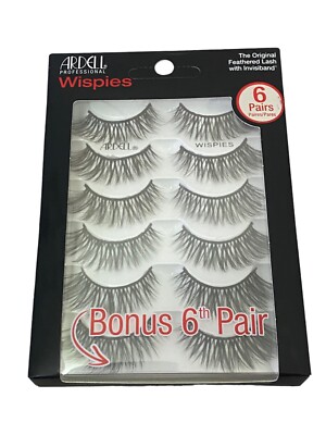 Ardell False Black Eyelashes Wispie 1 Pack Of 6 Pairs Of Lashes