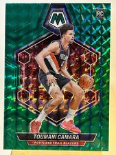 2023 Panini Mosaic RC Toumani Camara Green Prizm #249 Trailblazers ￼￼