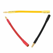 5.5mm Female Banana to 4mm Male Bullet Motor Control ESC 10awg 4" Extension Wire