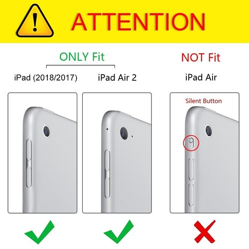 For Apple iPad 9.7 inch 6th Gen 2018 Tablet Mutiple Angles Case Cover Grip Stand - Picture 2 of 14