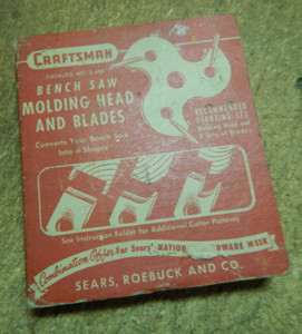 VINTAGE CRAFTSMAN ROTO-VISE MOLDING HEAD FOR TABLE SAW WITH PACKAGING