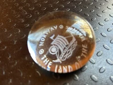 Vintage Norway, Paperweight Glass Land Of The Vikings magnified  sm