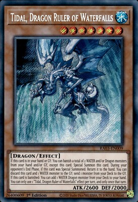 Yugioh! Tidal Dragon Ruler Of Waterfalls Ra03-en009 Secret | Meses Sin Interés
