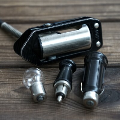 KACO DRP Universal Oldtimer Klemmlampe D.R.P. mit Stecker und Adapter ohne Kabel