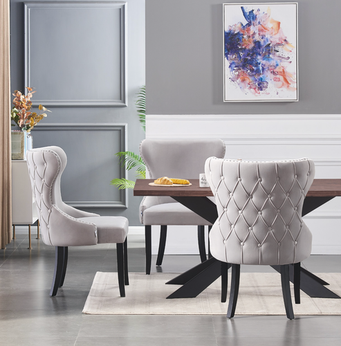Luxury Dining Table Set Velvet Chairs Dining Table Set 4 and 6 Seater - Picture 227 of 508