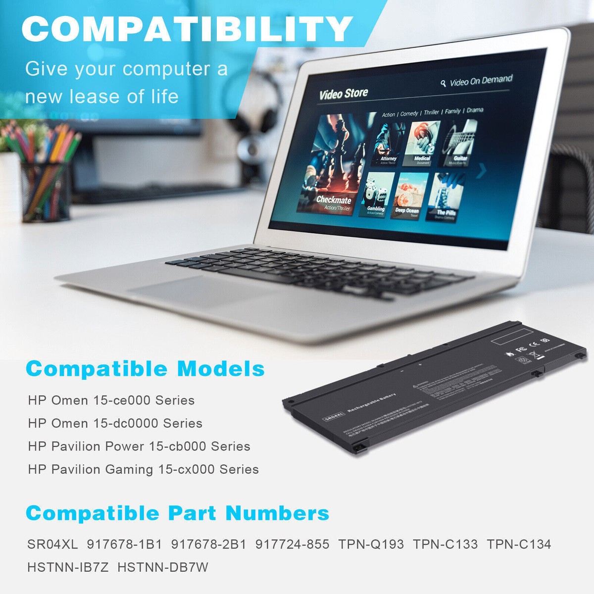 Hp Omen 15-DC, 15-DC0000, 15-DC0005NT Batarya - Pil Satın Al - Aynı Gün