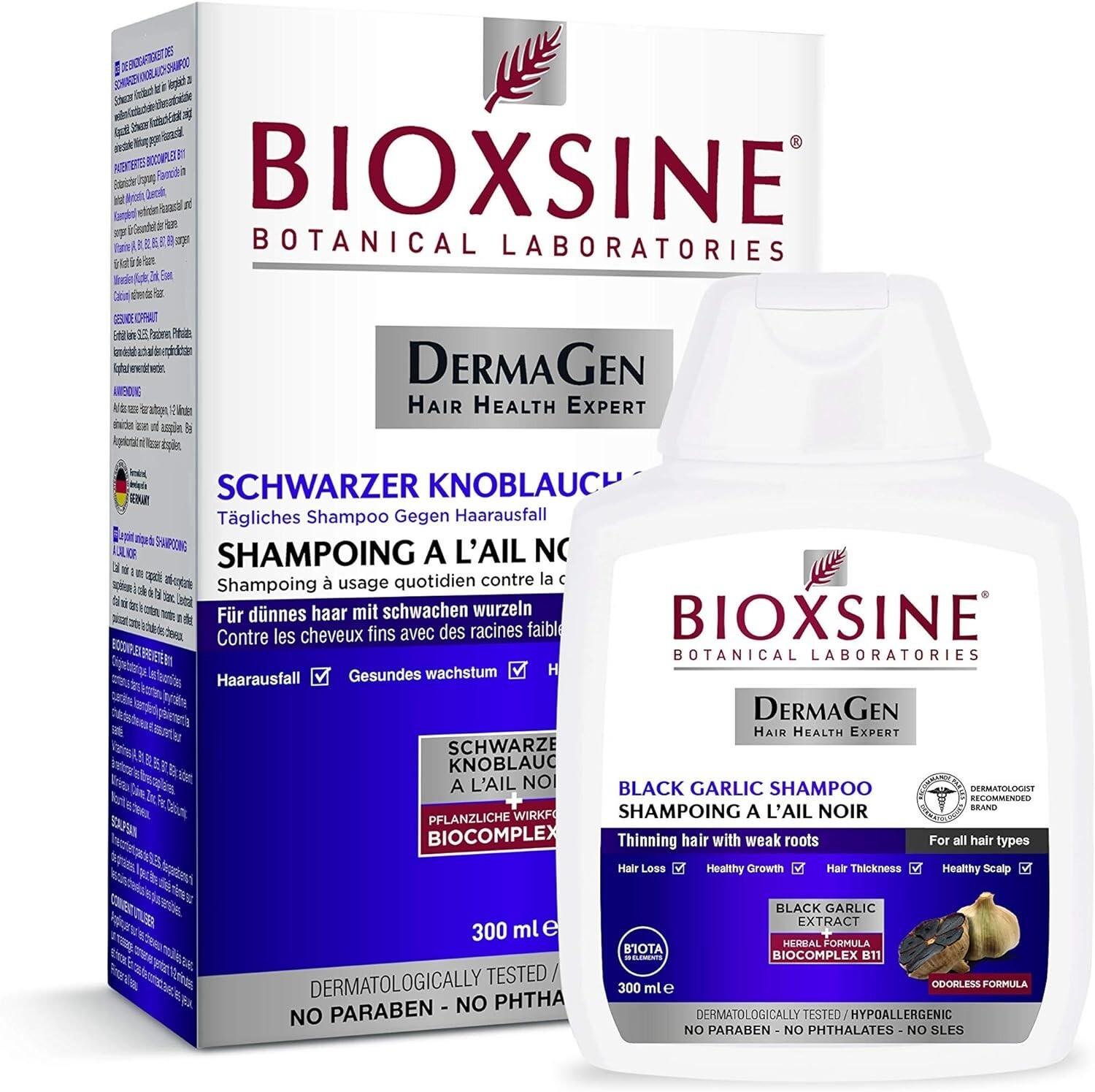 BIOXSINE Dermagen Shampoo Against Hair Loss with Black Garlic 300 ml